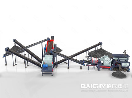 Mobile jaw + impact crusher plant
