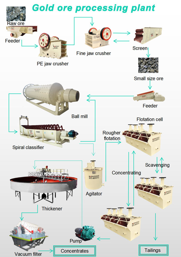 Gold ore processing plant