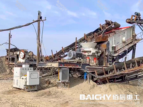 mobile stone crushing plant