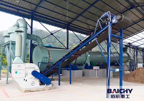  High-Efficiency Woodchips Dryer: 1.8x20m Single Drum Rotary Dryer in Indonesia