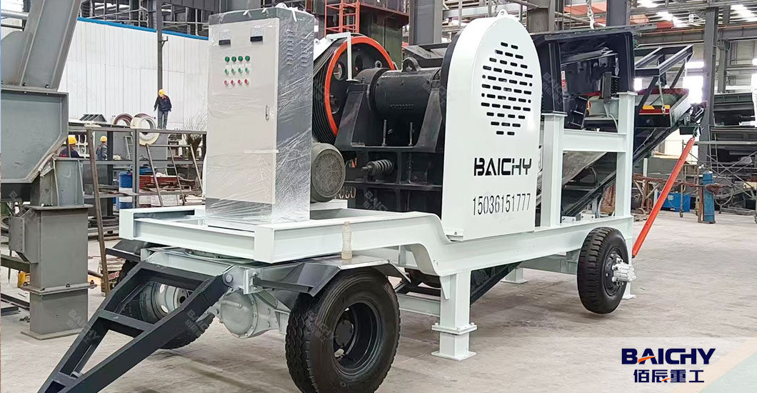 Baichy Trailer Truck Mounted Stone Crusher Mobile Crusher For Mining