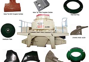 VSI crusher wearing part list