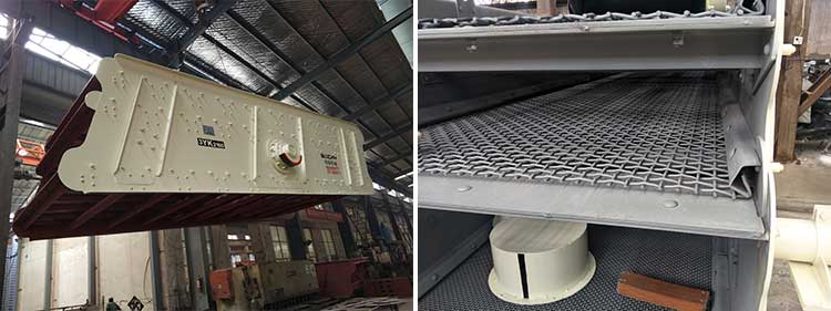 Vibrating screen for stone crusher