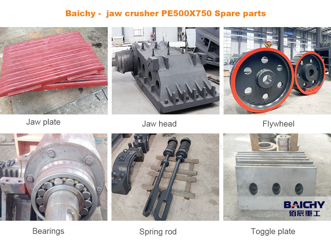 jaw crusher PE500x750 spare parts