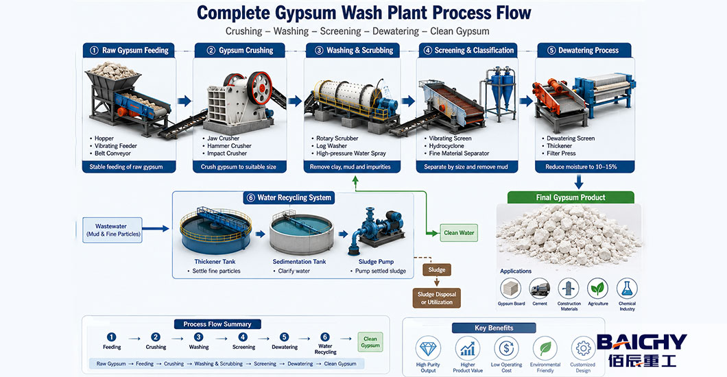 Complete Gypsum Wash Plant: Full Process Line for High-Purity Gypsum Production