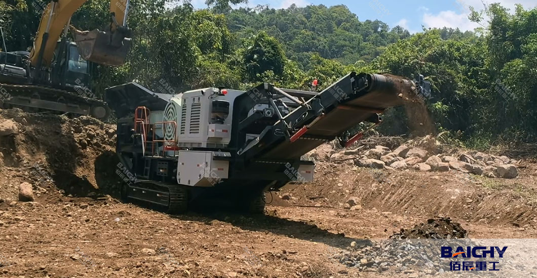tracked diesel powered jaw crushing plant