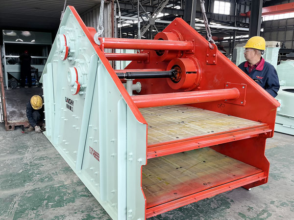 Dewatering screen machine