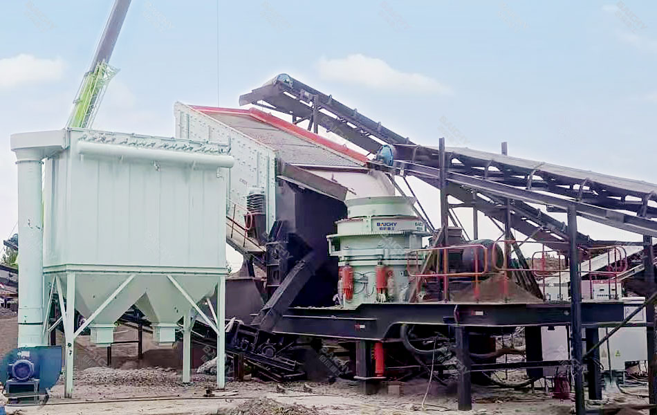 150 TPH Mobile Stone Crusher for Processing Basalt in Guangdong​