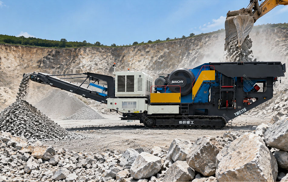 300 TPH Tracked Mobile Crushing & Screening Plant for Bluestone in Mexico